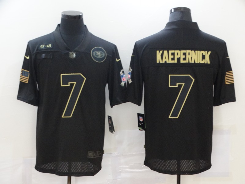 Men's San Francisco 49ers Colin Kaepernick #7 Black Jersey